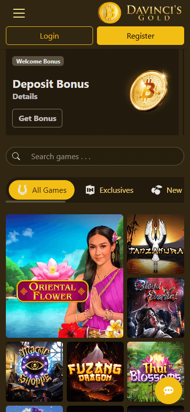 DaVincis Gold Casino Mobile screenshot